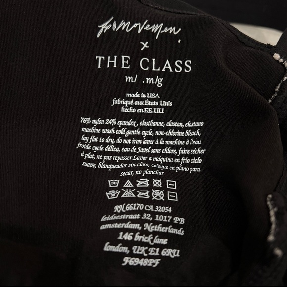 NWOT Free People Movement Good Karma Onesie Solid Black - Picture 3 of 4